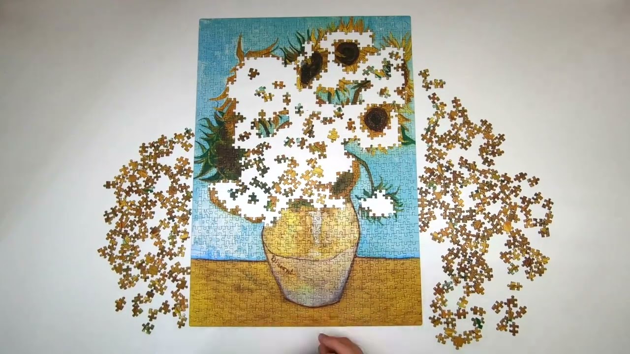 Sunflowers - Jigsaw Puzzle Time Lapse - 1,000 pieces