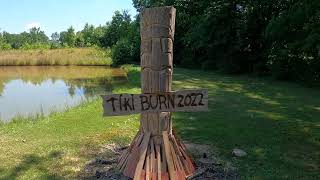 time for tiki burn 2022-got the tiki set up and ready to be torched!!!