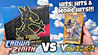 Crown Zenith VS Vstar Universe Pokémon PACK BATTLE opening! #pokemon #reaction #opening #cards #fyp