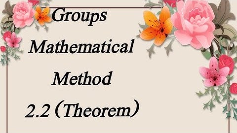Group Theory: ch 2: Exe# 2.2 ( Subgroup Theorem)   (Matematical Method by sm yusuf) BSc BS ADS Maths