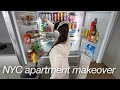 Decluttering and cleaning my kitchen satisfying  nyc penthouse makeover ep1