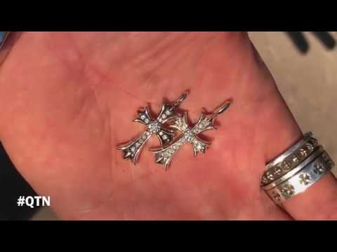 アクセサリー CHROME HEARTS CH Cross Pave Diamond Chrome Hearts tiny cross pave diamond CH - YouTube