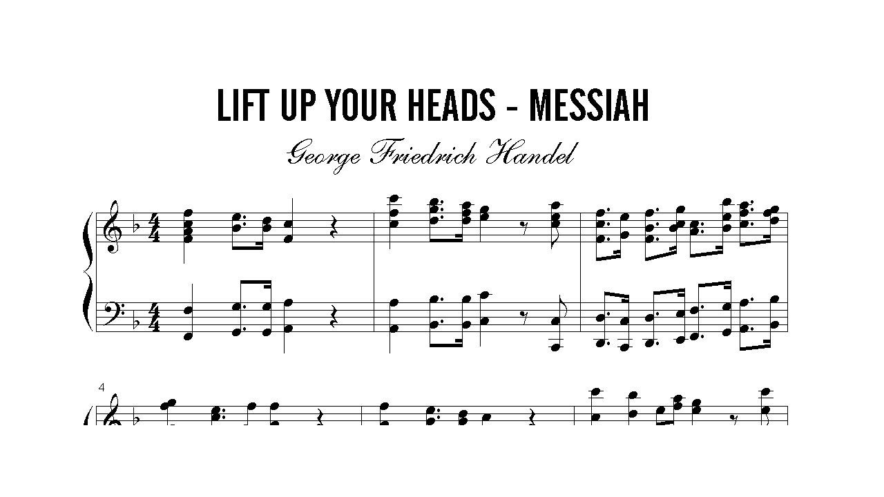 Partitura G. Friedrich Handel Lift Up Your Heads Messiah Clases