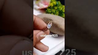 Natural Rainbow Moonstone Round Gemstone Handmade Silver Ring Jewelry By Usalover925