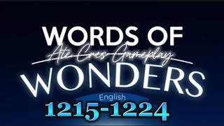 WORDS OF WONDERS CROSSWORD PUZZLE | Level 1215-1224