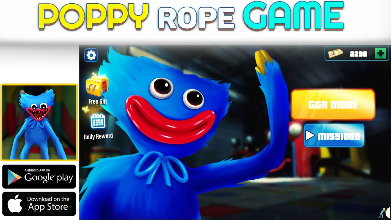 Poppy Rope: Playtime Squid - Gameplay Walkthrough Part 1 Missions 1-5 (iOS,Android) | Push Gameplay