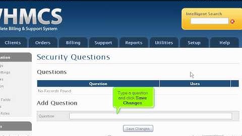 How to manage security questions in WHMCS - WHMCS Tutorials
