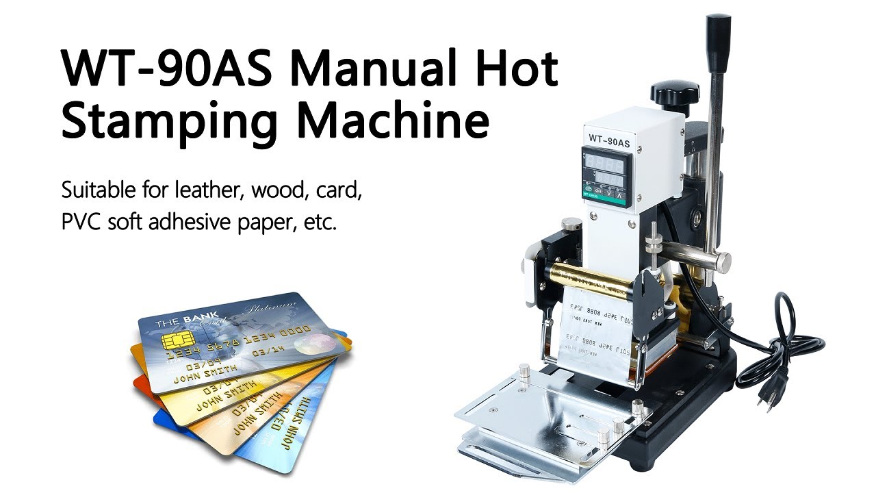 How to use WT 90AS hot stamping embossing machine - YouTube