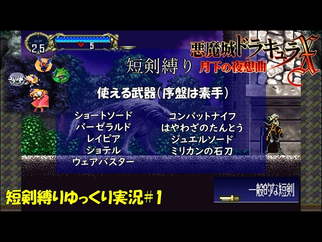 Symphony of the Night] It's so heavy I can only hold a dagger