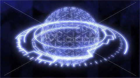 Abstract Futuristic Globe HUD Element Digital Grid Sphere Rotating - IncrediVFX - AVloops