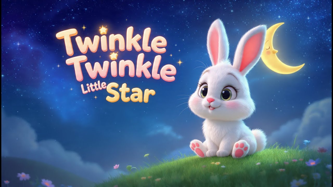 ✨ Twinkle Twinkle Little Star | 3D Cartoon Kids Rhyme | Magical Night Sky | Tanu Toons 🌙✨