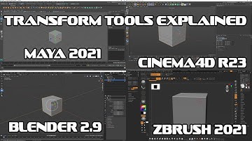 TRANSFORM TOOLS EXPLAINED/ COMPARED TO MAYA, CINEMA4D, BLENDER AND GIZMO 3D ZBRUSH