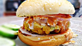 Aloo Tikki Burger With Sauce Mouthwatering Recipe Urban Food Secrets