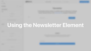 Using the Newsletter Element | YOOtheme Documentation