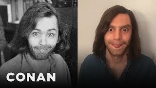 evan peters on playing six different cult leaders conan on tbs