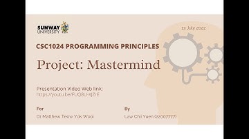 CSC1024 Programming Principles Project Mastermind