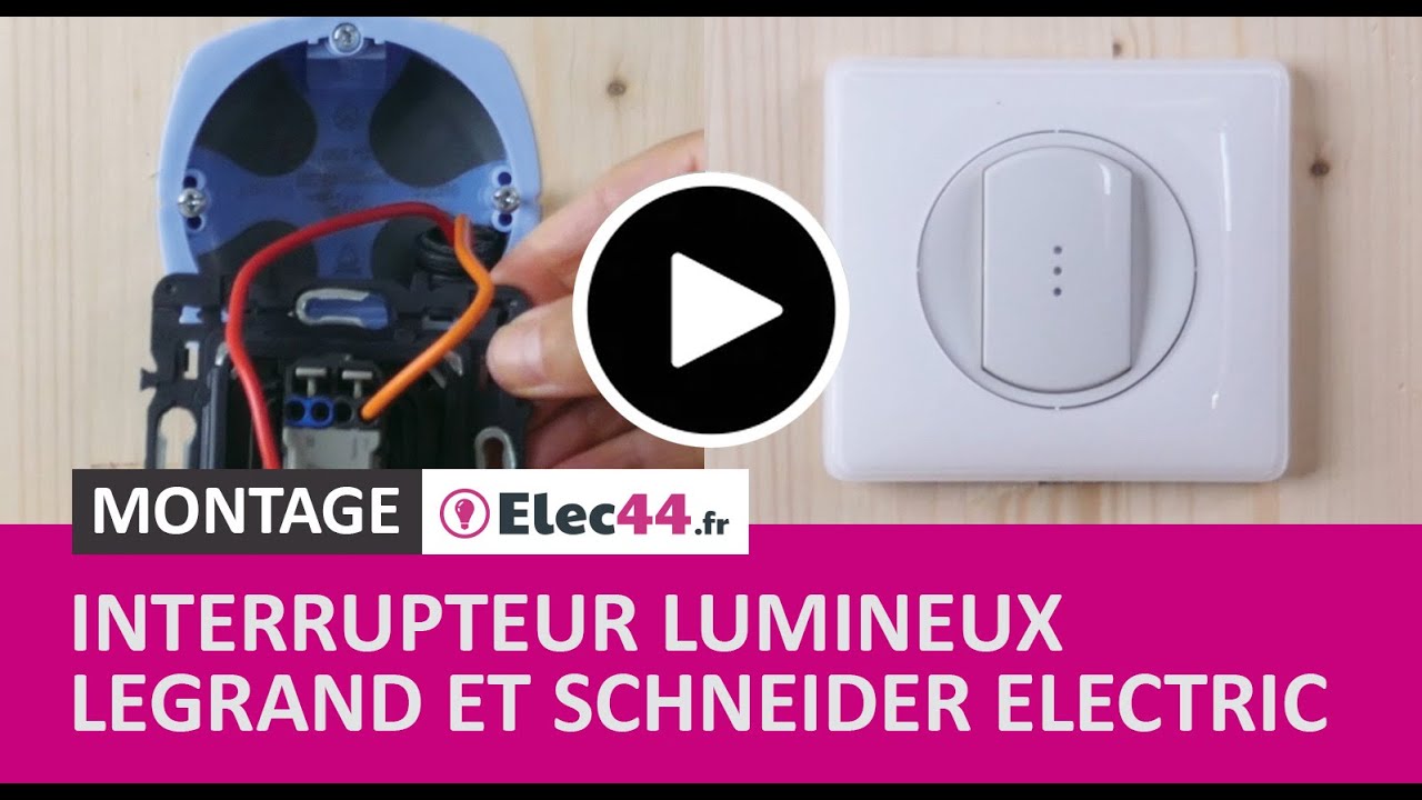 💡 Comment installer un interrupteur à voyant lumineux Legrand Céliane,  Dooxie et Schneider Odace ? 