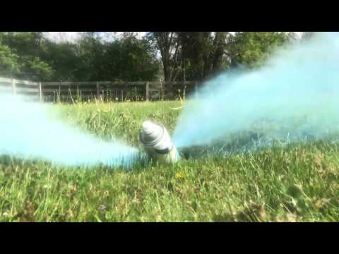 SLOW MOTION shooting a spray paint can in slow motion