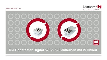 Marantec | Codetaster Digital 525 & 526 einlernen mit bi·linked