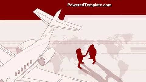 Business Class Air Travel PowerPoint Template by PoweredTemplate.com