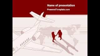 Business Class Air Travel PowerPoint Template by PoweredTemplate.com