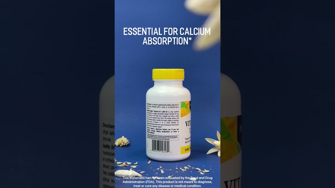 Healthy Origins Vitamin D3 1,000 IU - 360 Softgels