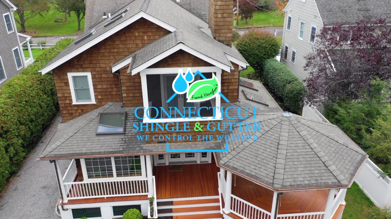 Beautiful Home With Cool Gutter System Covers in Greenwich, CT by CT Gutter