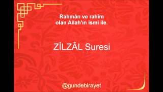 ZİLZÂL Suresi