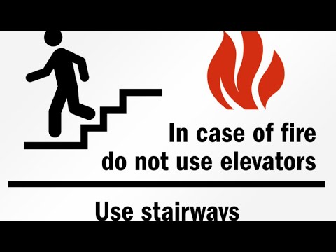 In case of fire do not use elevator use the stairs
