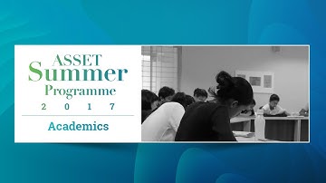 Academics | ASSET Summer Programme 2017 | Educational Initiatives