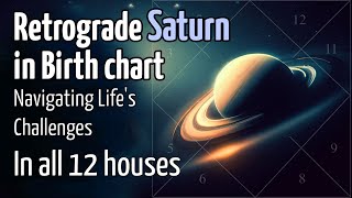 Retrograde Saturn in different Houses  #astrology #vedicastrology #birthchart #indianastrology