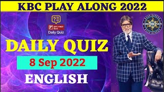 8 September 2022 |Todays Daily Offline Quiz Answers in English |KBC Play Along 2022 screenshot 5