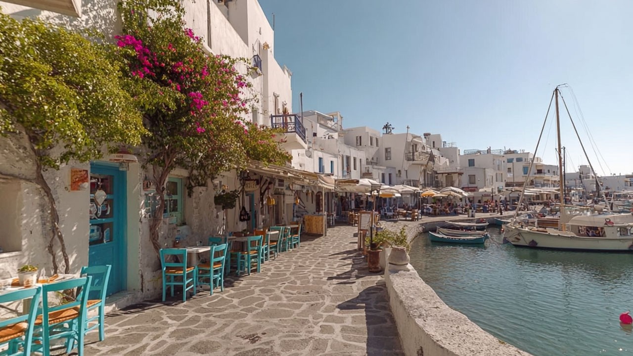 This is a beautiful island town in Greece