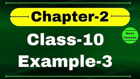 Class 10  Example3 Chapter2 | Polynomial | Class10 Ch 2 NCERT Example3 | Chapter2 Example3 Class 10