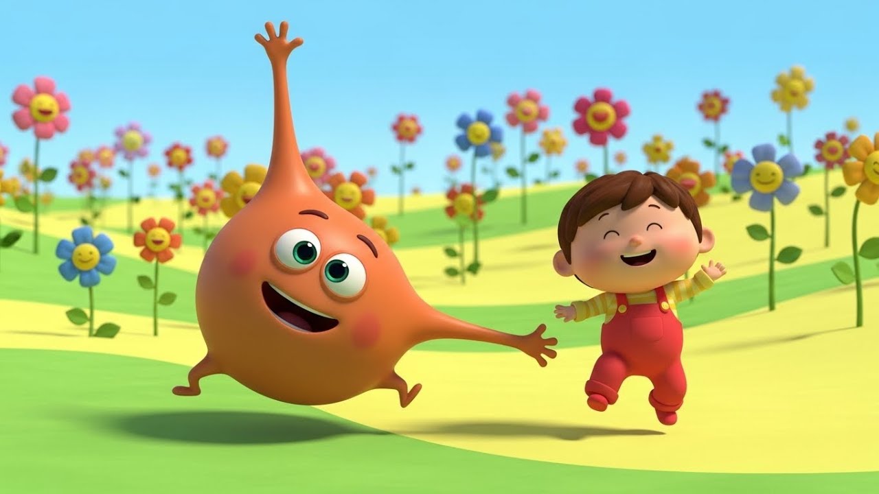 Fall Guys Wobbly Bean Flopped Off the Slide | Nursery Rhymes for Kids & Baby Songs