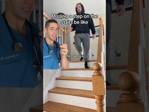 Doctor Reacts Falling Down The Stairs 