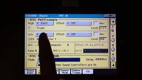 KORG PA   Hướng dẫn phần EDIT SOUND BASIC
