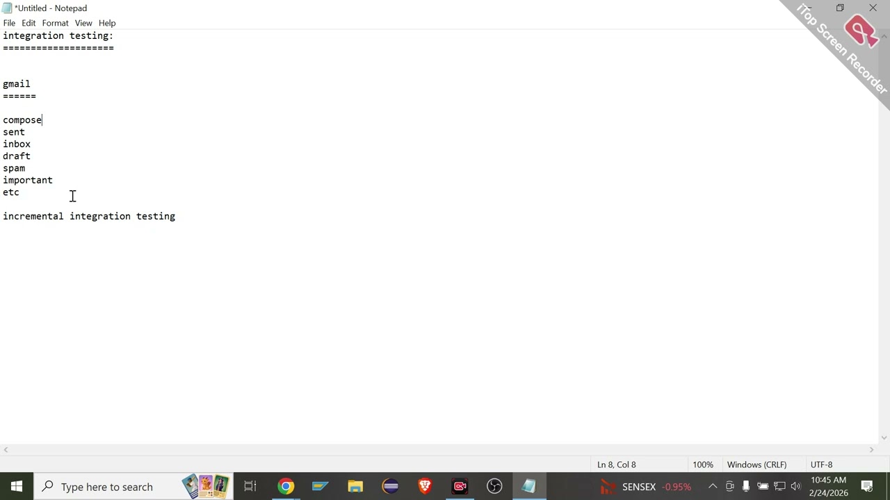 Integration Testing| systemTesting|E2E