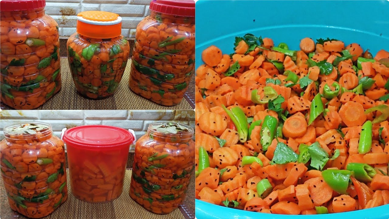 مخلل الجزر زي محلات الطرشى و كمان ازاي يعيش فتره طويلة وهو مقطع زي الجاهز