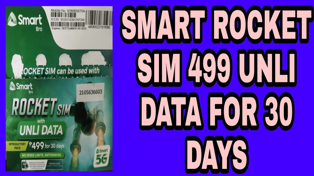 SMART ROCKET SIM 499 UNLI DATA FOR 30 DAYS/JHO B MIX VLOGS