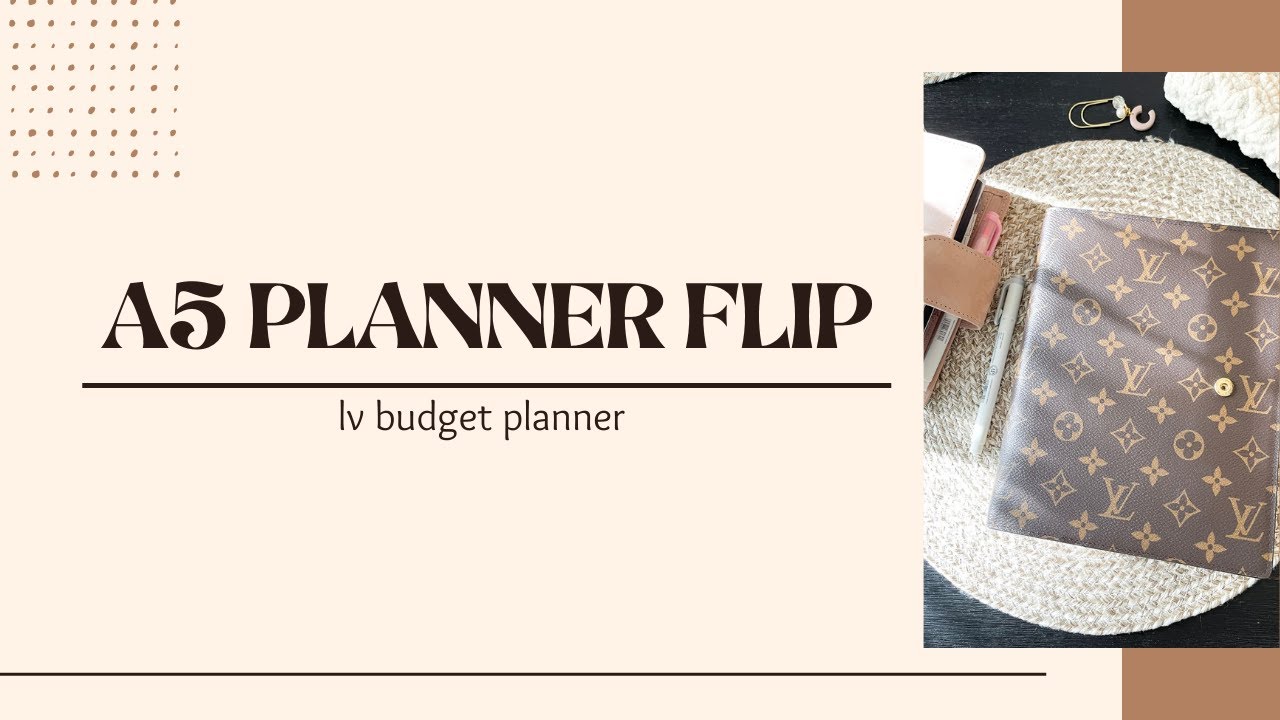 A5 Planner Flip ! LV BUDGET PLANNER