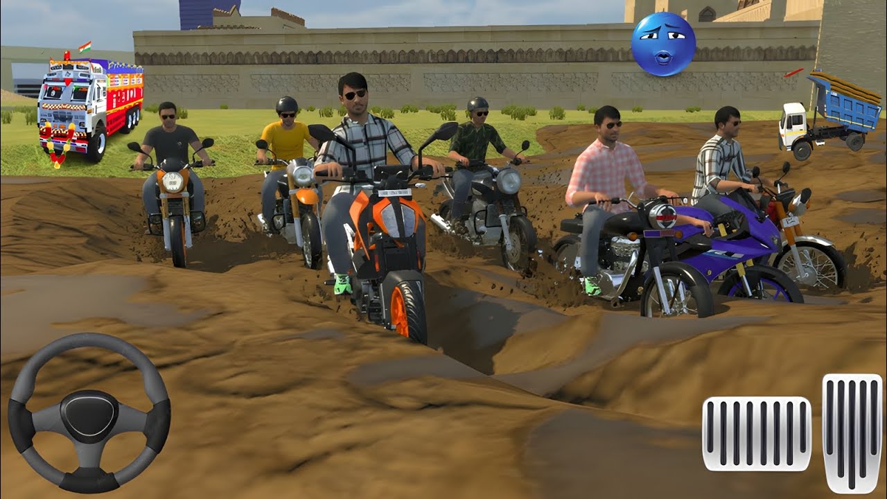Indian vechicals simulator 3d Bike stunt mod Gameplay # tractor # bikes # simulator # truck # game