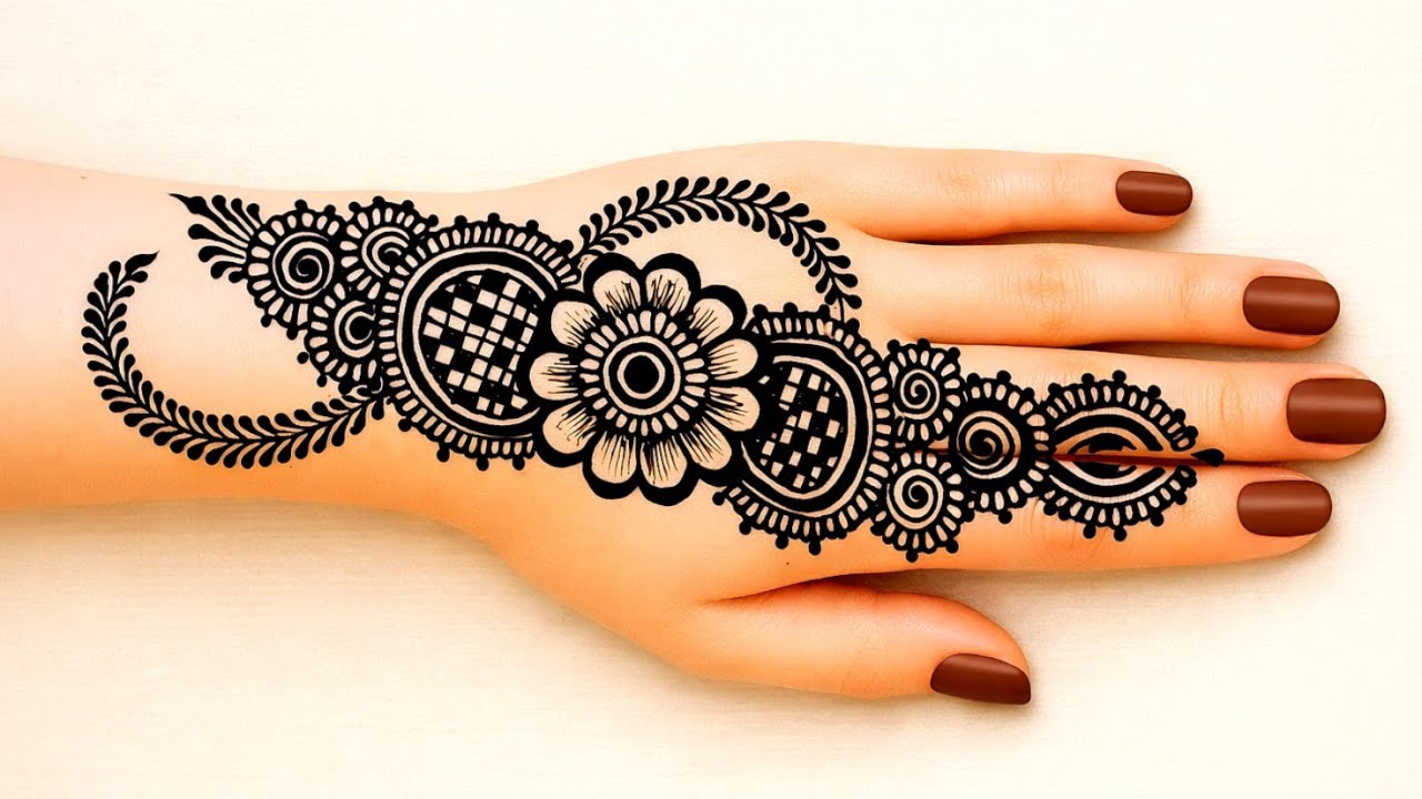 Stylish Back Hand Mehndi Design 2026 | Ramadan Mehndi Ideas