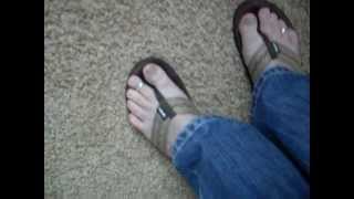 Look at my new sexy used Teva leather flip-flops / Kuck dir meine neuen gebrauchten Teva an