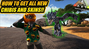 HOW TO GET ALL NEW FEAR EVOLVED CHIBIS AND SKINS IN ARK SURVIVAL EVOLVED!! || Ark
