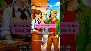 TABLE RESERVATION ☎️ French Dialogue for Beginners 🇫🇷 #shorts #viralshorts