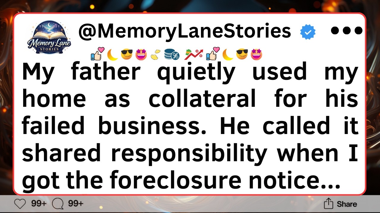 My father quietly used my home as collateral for his failed business. He called it shared...