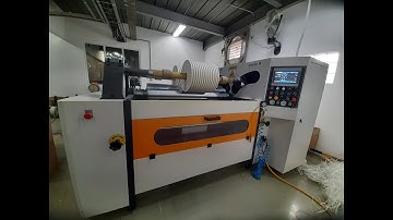 Paper Slitting Rewinding Machine Testing Video Cutting  Strip Rolls For Forming Paper Drinking Straw