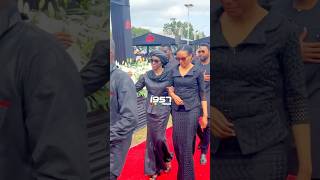 J.j. Rawlings Wife & Children Arrived At Menhyia To Pay Their Last Respects To Asantehemaa