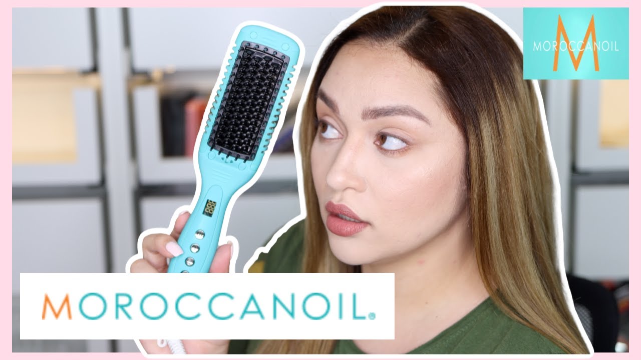 MOROCCANOIL SMOOTH STYLE CERAMIC HEATED BRUSH REVIEW - YouTube